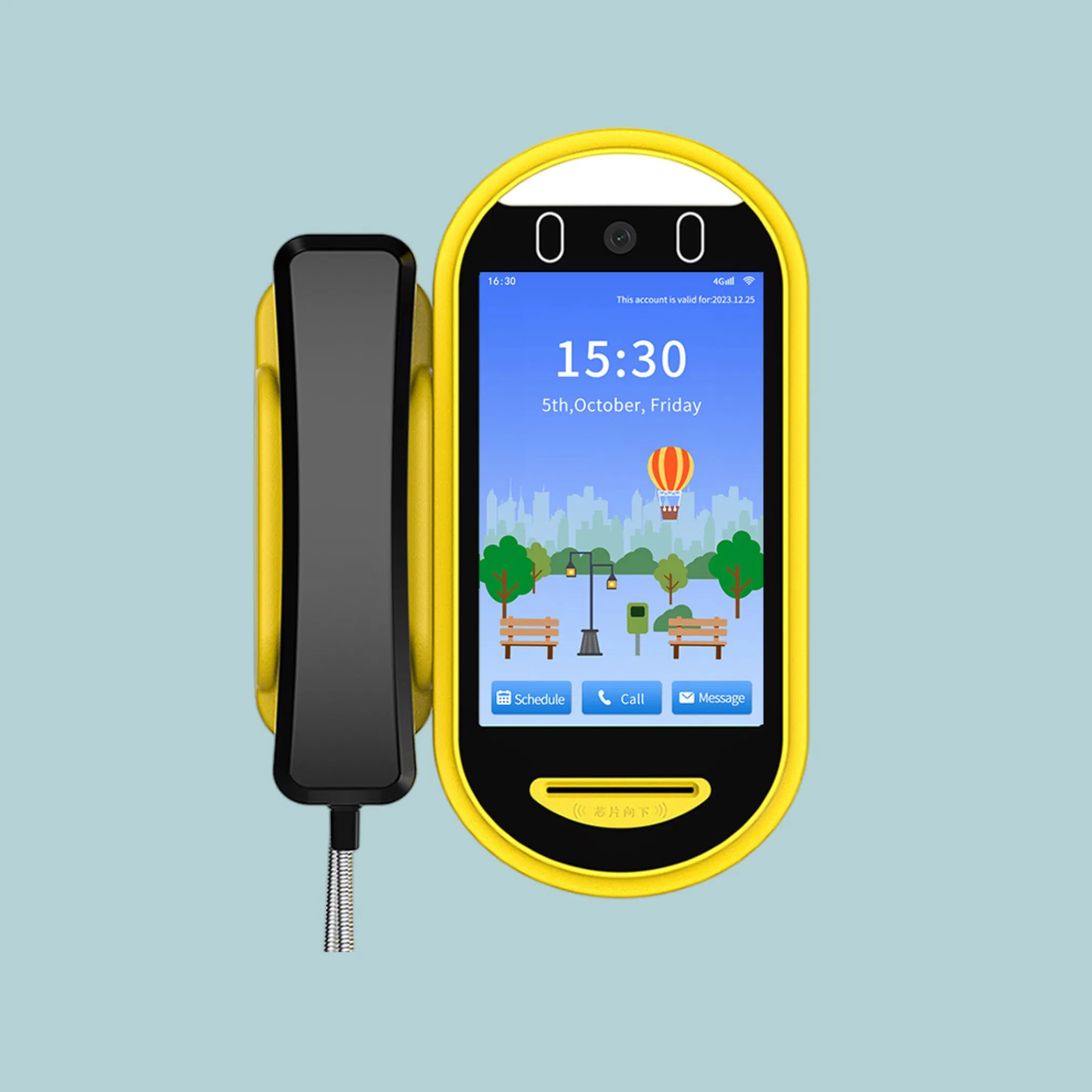 Wireless RFID Public Phone with HD Video Display for Enhanced Communication