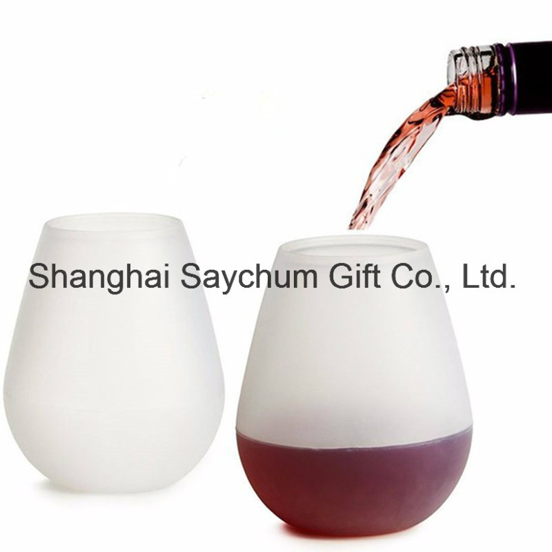 Custom Logo Silicone Wine Glasses Rubber Wine Cups