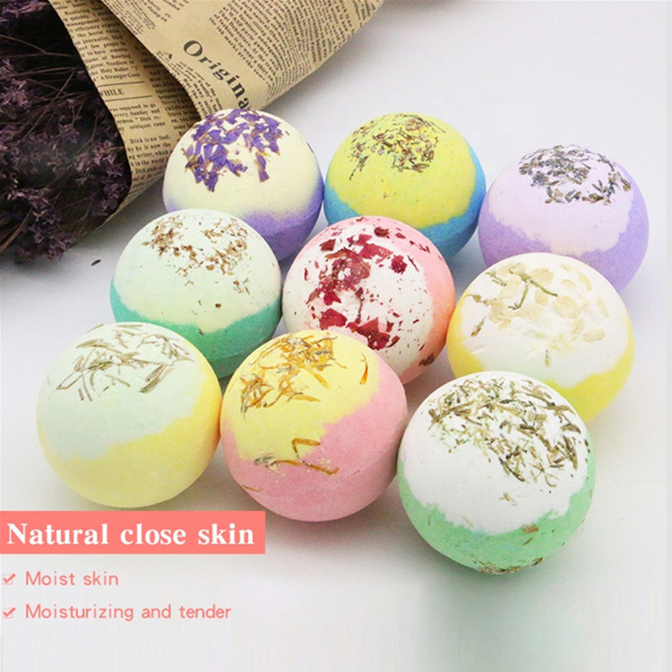 Natural Organic Flowers Bubble Bath Scented Vegan Large Fizzies Bath Bombs Gift