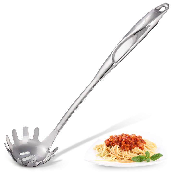 Kitchen Stainless Steel Pasta Spoon Heat Resistant Spaghetti Server Pasta Fork