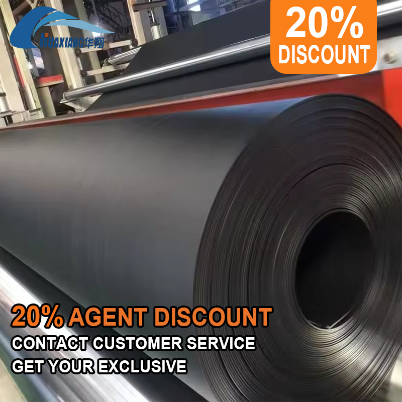 0.2-3mm Thickness Black Smooth HDPE PVC Geomembrane Liner Waterproofing for Lake Fish Farm Aquaculture Pond Liner