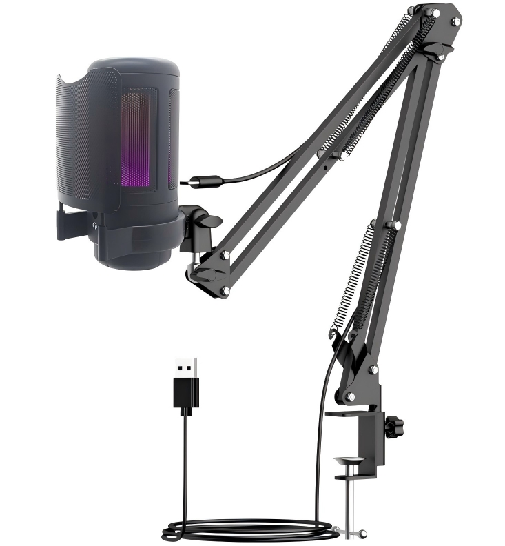 Профессиональный USB-конденсаторный микрофон для стримов и записи