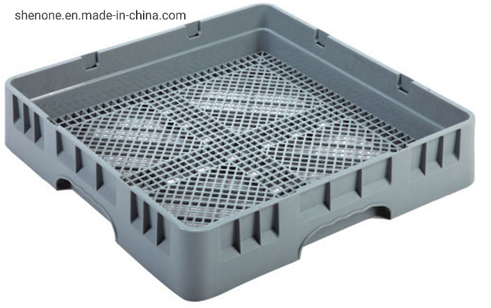 Shenone Hot Sale Brown Rectangular Dishwasher Plastic Basket for Cup036