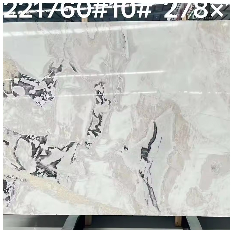 Luxury Exotic White Caribbean Island Quartzite Slabs for Countertops and Tables