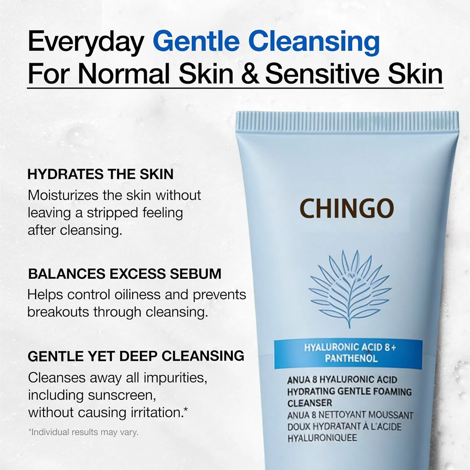 Gentle Moisturizing Face Cleanser Calms Delicate Skin Comfortably