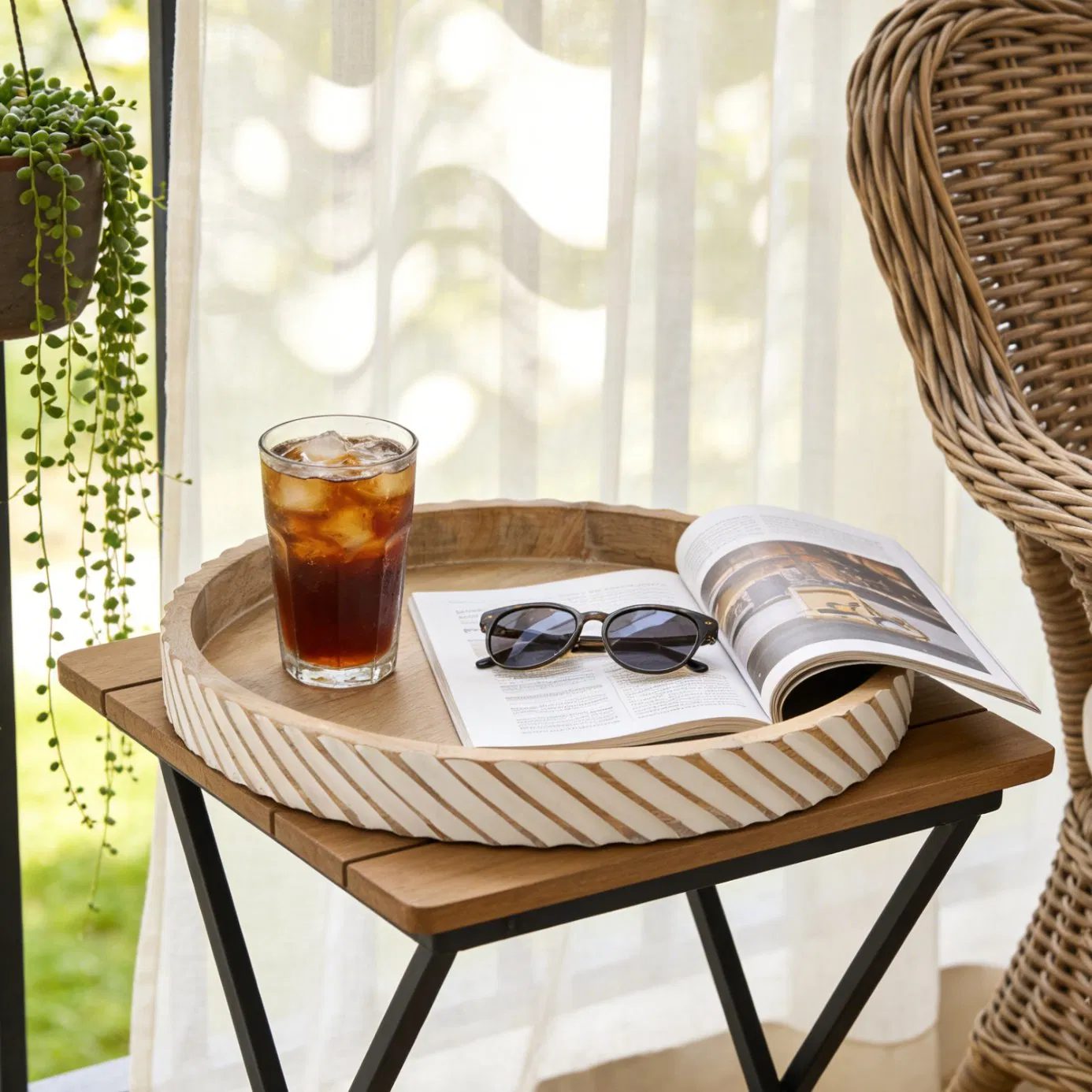 Wood Trays for Big Ottoman Coffee Table Counter Giant Decorative Organizer Tray, Huge Kitchen Serveware Cheese Board Charcuterie Tray