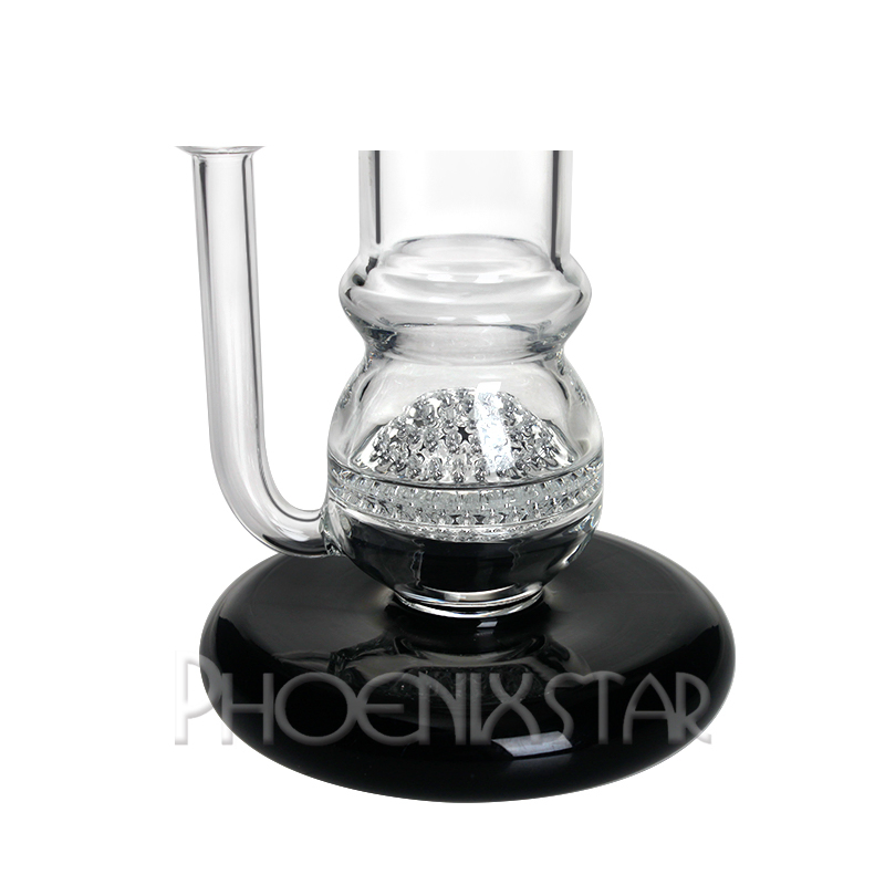 New Design Phoenixstar Wholesale 17 Inches Big Glycerin Freezable Coil Glass Borosilicate Smoking Hookah Straight Tube Water Pipe