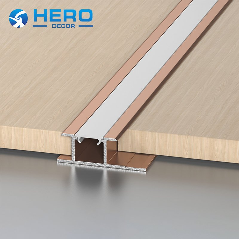 LED Wall Panel Profile Hero Metal Tile Trim for Wood Veneer H Shape Aluminum Extrusion Strip