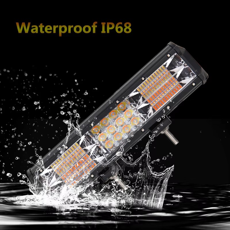 Светодиодная световая балка Car Light Triple Row 3030, 4"-42", двухцветный стробоскоп