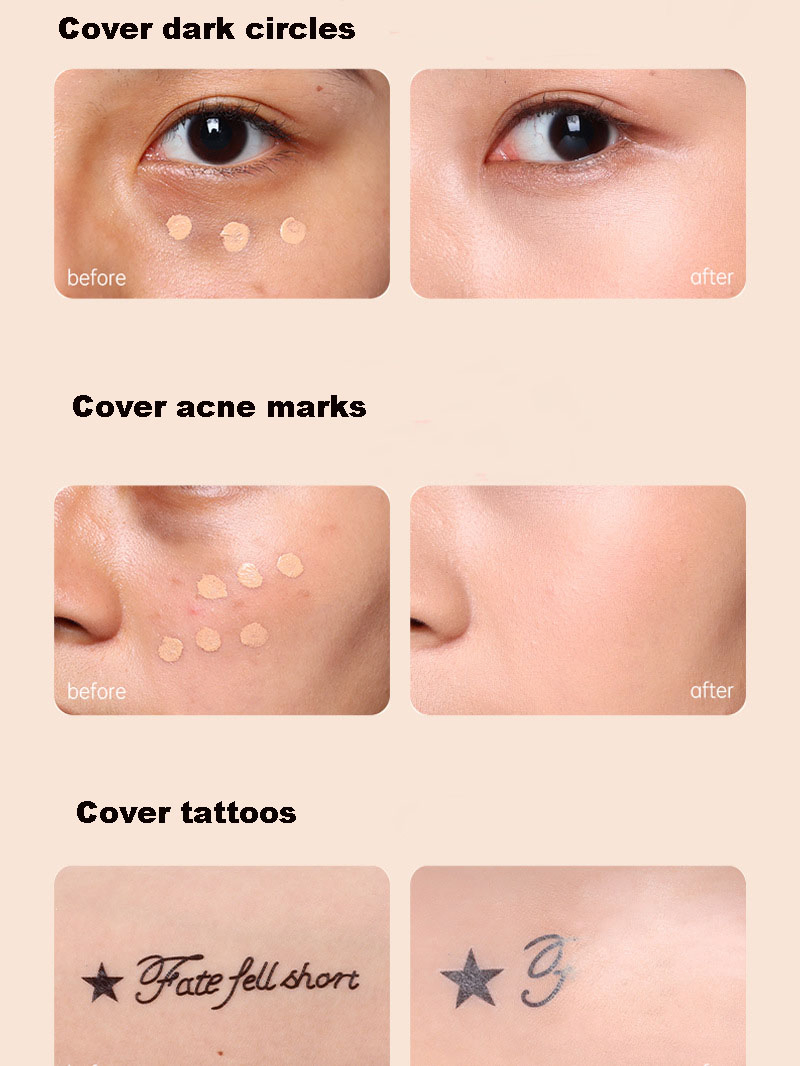 3D Repair Concealer Long-Lasting Moisturizing Tattoo Covering Liquid Concealer