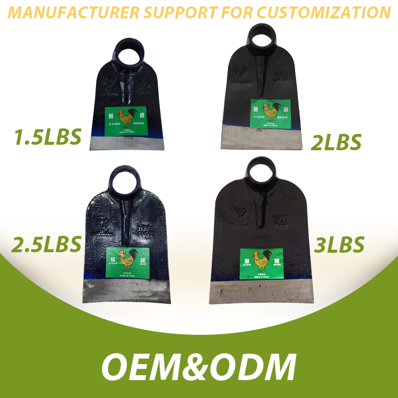 Factory Customized Forged Rail Steel Garden Hoe Farming Tool Weeding Hoe Head