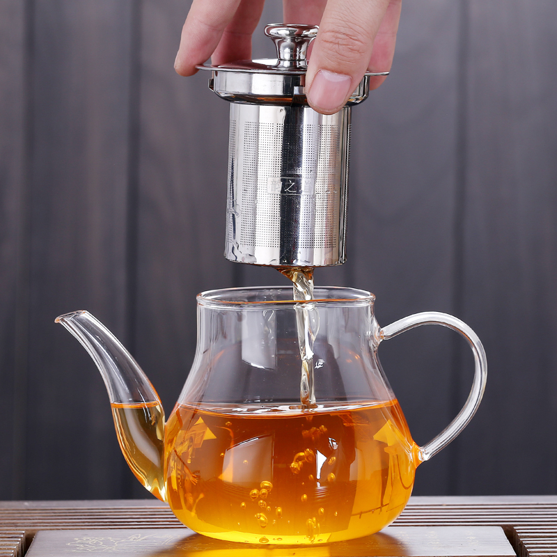 Чайник из жаропрочного стекла с фильтром 100-600 мл