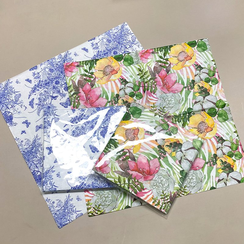 Custom Printing Full Color Napkins Paper Restaurant Hotel Bar Pub Cafe Virgin Wood Pulp Facial Tissue Paper Napkin with Logo