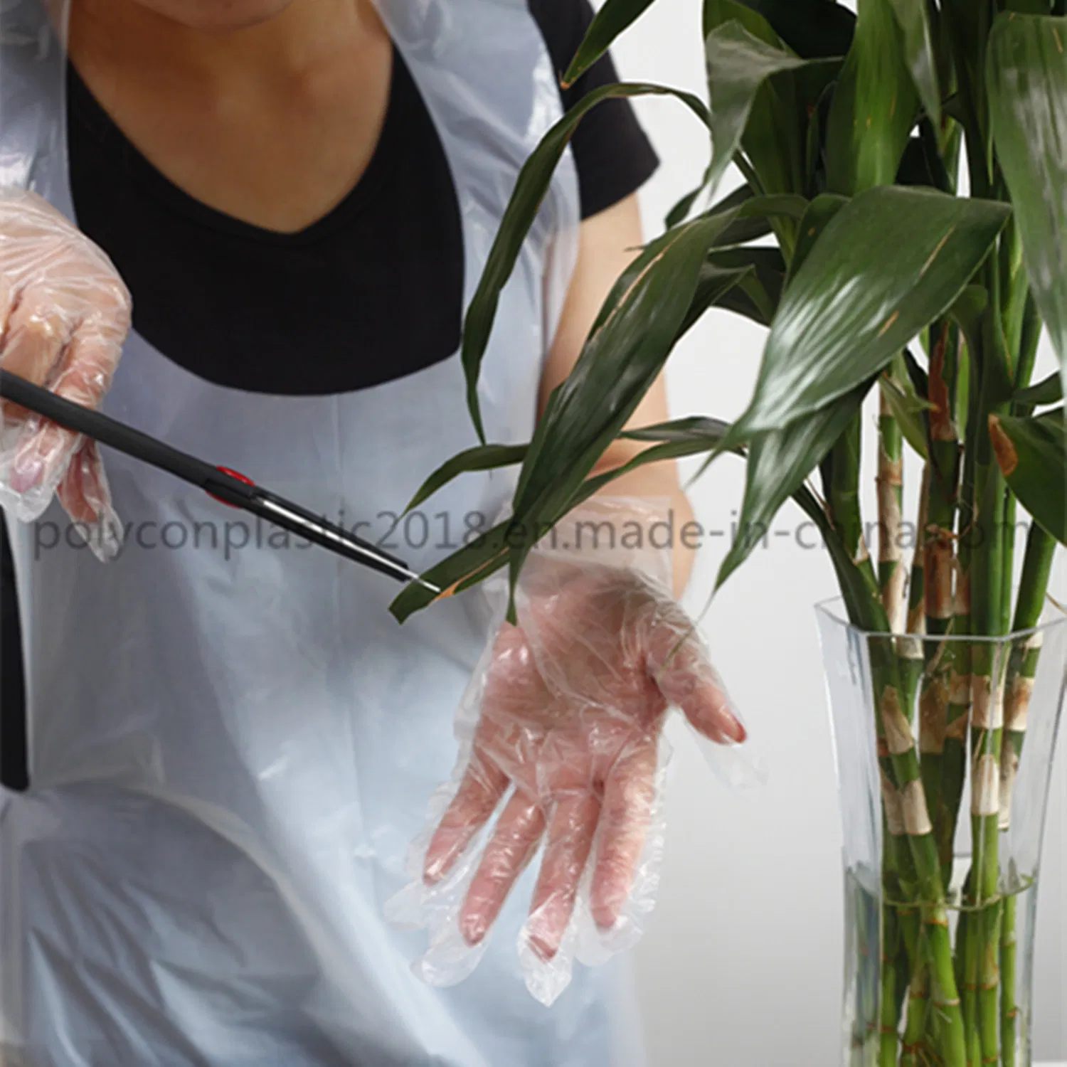 Medical Household White Colorful Disposable Plastic Apron
