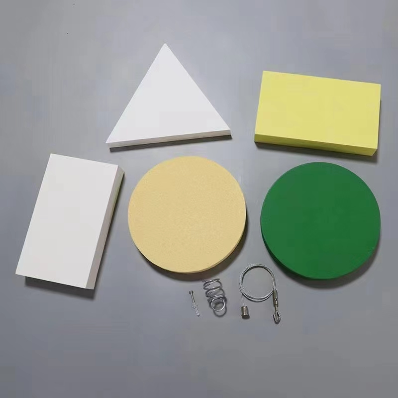 Various Shapes Hanging Suspended Ceiling Noise Reduction Panels Ceiling Decorative Fabric Ceiling Acoustic Panel