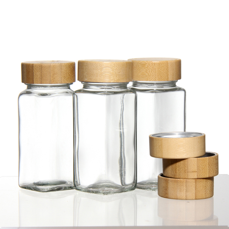 Top Quality 100ml Salt Pepper Glass Food Storage Jar with Silver Lid