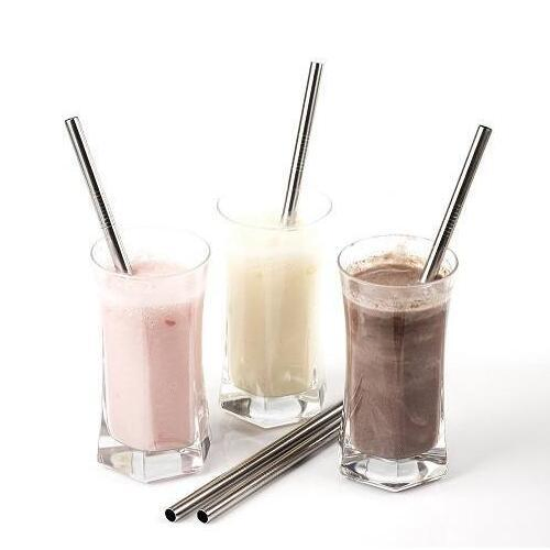 Stainless Straws Set of 4 Reusable Drinking Straw