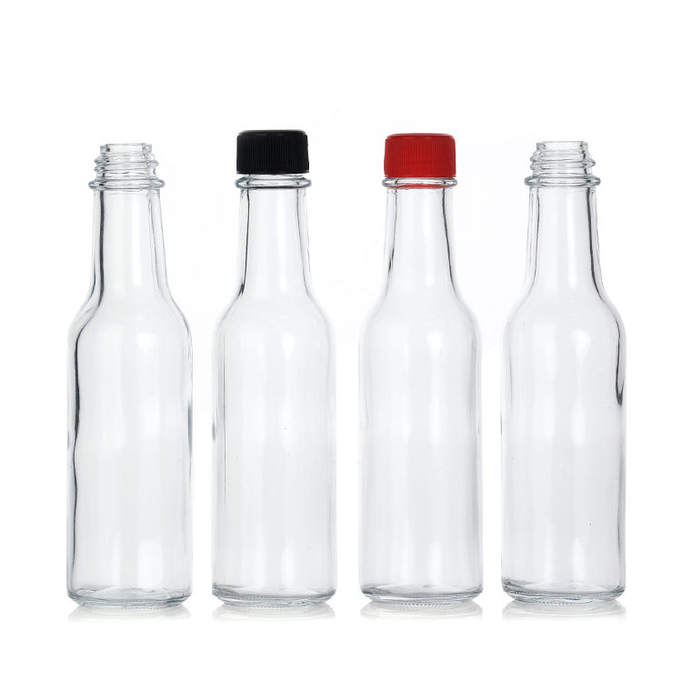 Wholesale Factory Premium Bulk Glass Chili Sauce Bottle with Lids