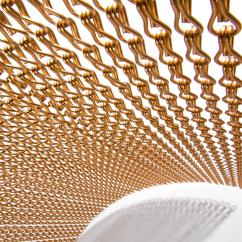 Aluminum Chain Link Door Fly Insect Curtain Screens Different Color Chain Mail Wire Mesh Stainless Steel Metal Mesh Curtains for Ceilings