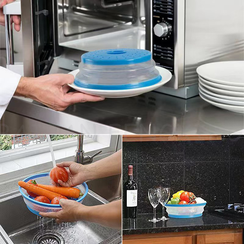 Kitchen Tool Heat Resistant Prevent Food Splatter Cover Magnetic Microwave Oven Dish Plate Cover