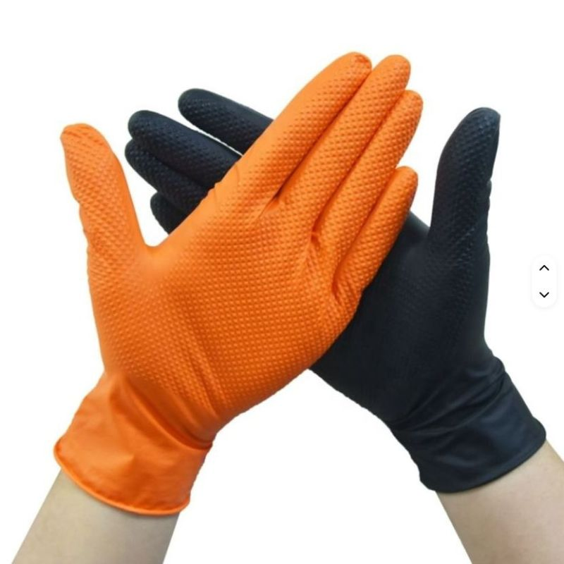 Wholesale Nitrile Diamond Pattern Gloves Disposable Industrial Gloves, Work Gloves