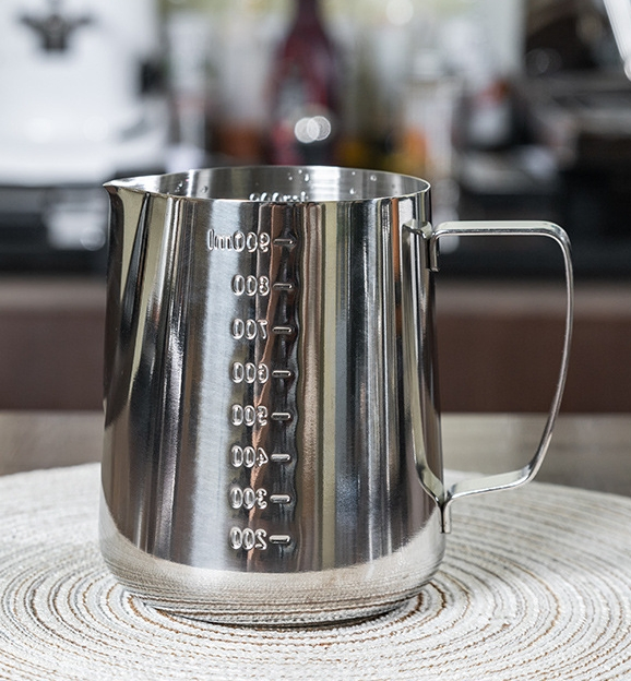High Quality 304 Stainless Steel Latte Art Steaming Jug 900ml Espresso Milk Frothing Pitcher