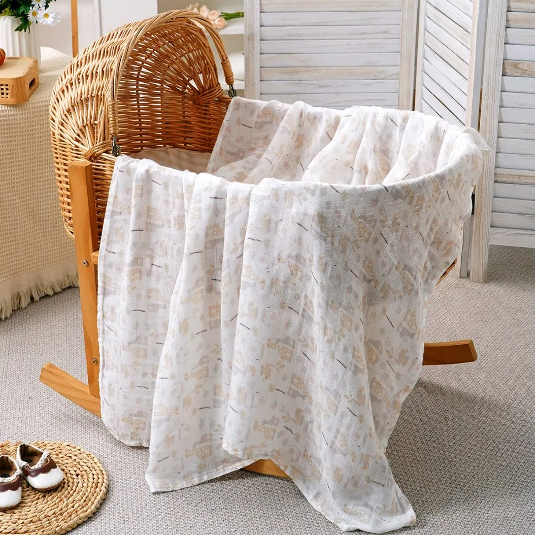 Детское муслиновое одеяло с принтом 120x110 см