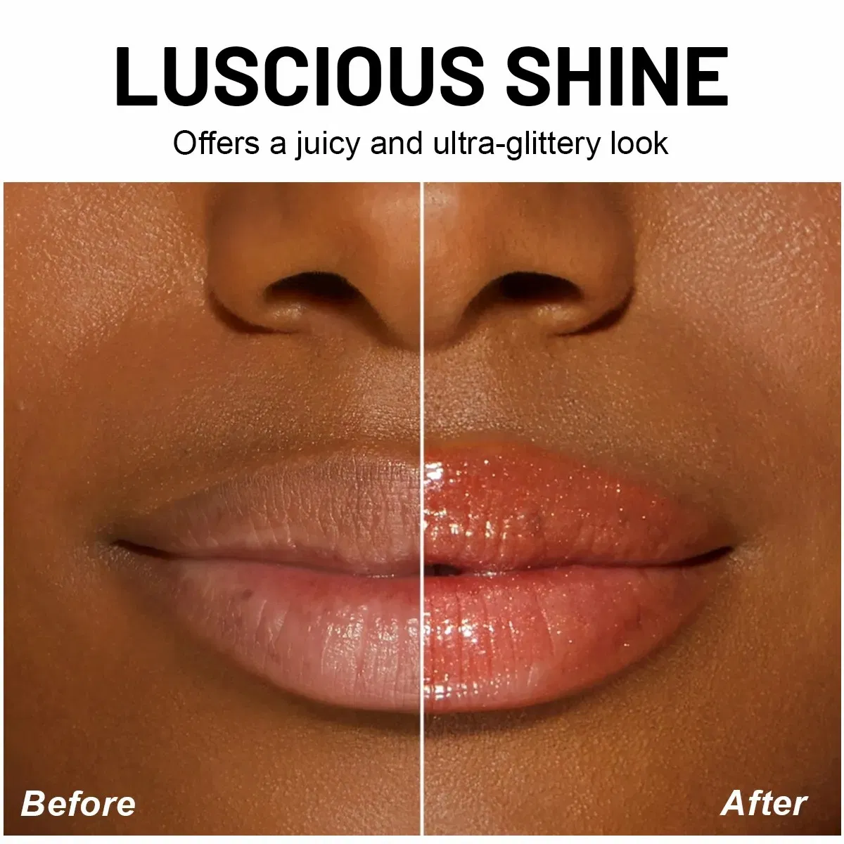 Wholesale 6 Colors Organic Fruit Flavor Waterproof Lip Plumper Glitter Lip Gloss