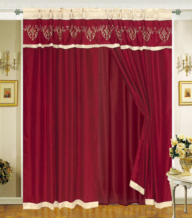 Embroidered Window Curtain 05