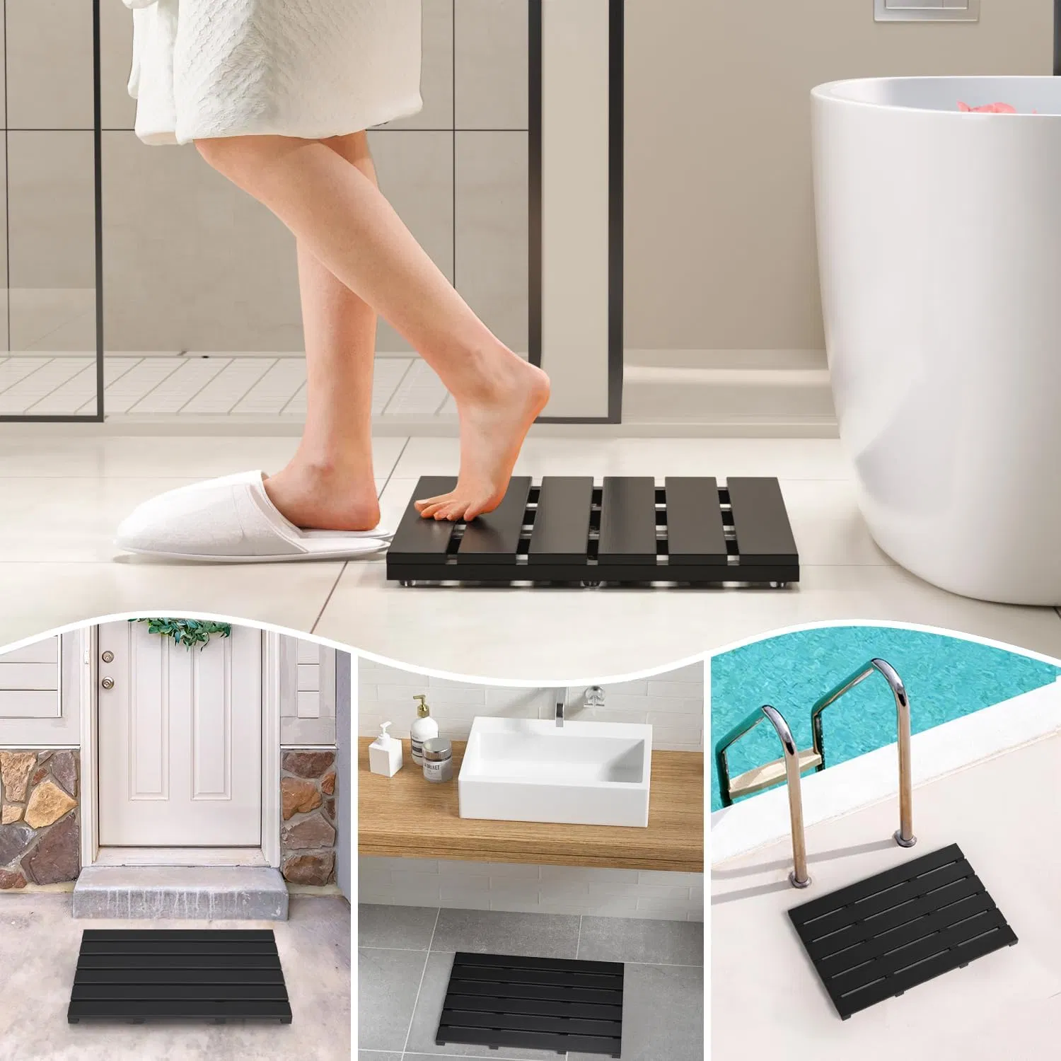 Bamboo Bath Mat for Household Use