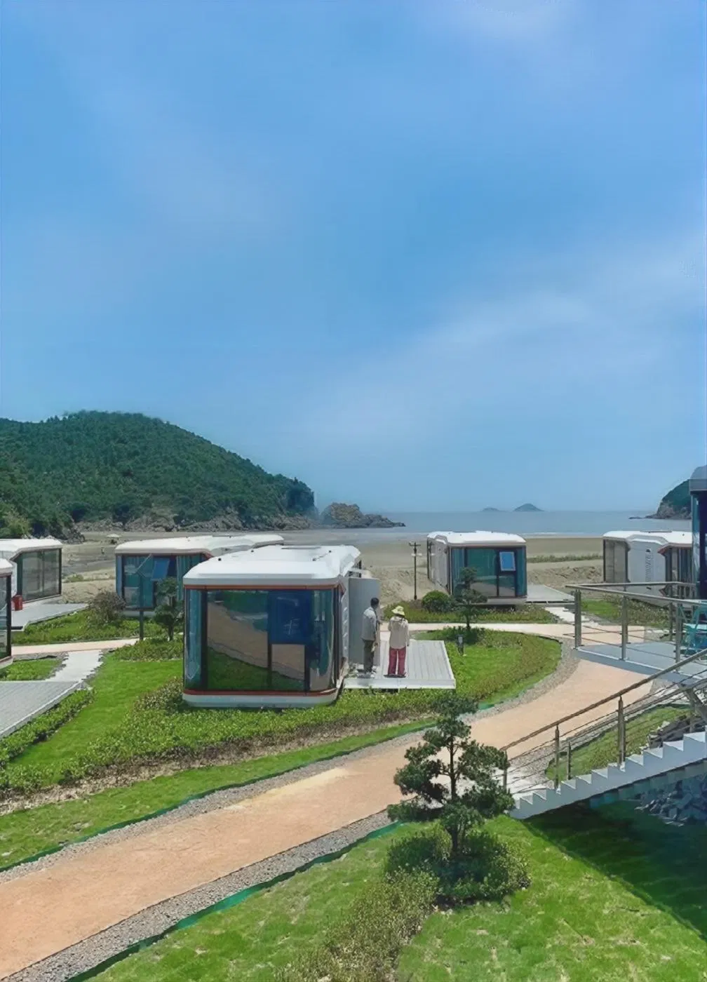Capsule Container Houses Mobile Wheels Modular Other Portable Prefabricated Tiny Trailer