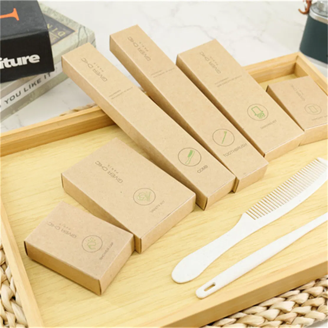 Bathroom Guest Room Amenities Toiletries Set for 5 Star Luxury Hotel