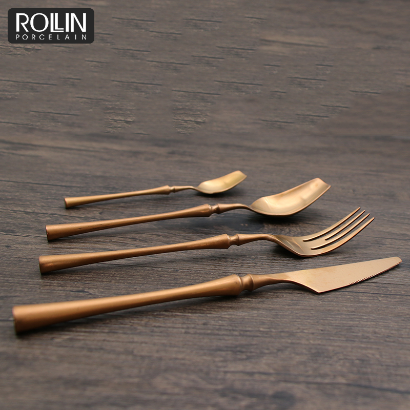 New Design Rose Gold Color Flatware Cutlery for Home Hotel and Restaurant