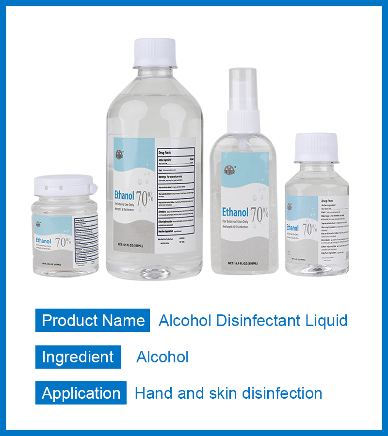 Wholesale OEM Antibacterial 75% Medical Grade Alcohol Liquid