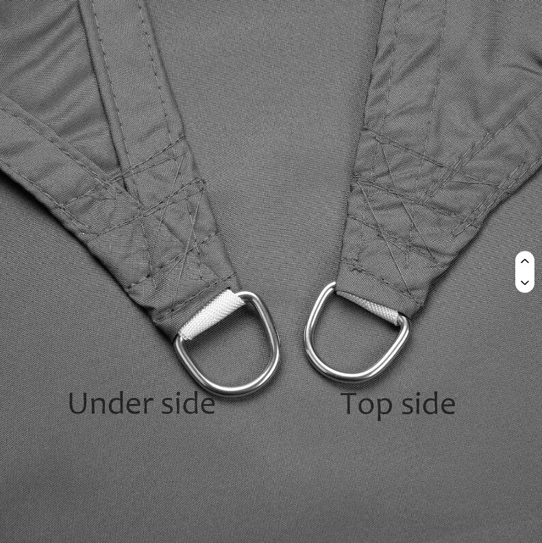 Rectangular Waterproof Sun Shade Sail, Polyester Fabric with 98% UV Protection