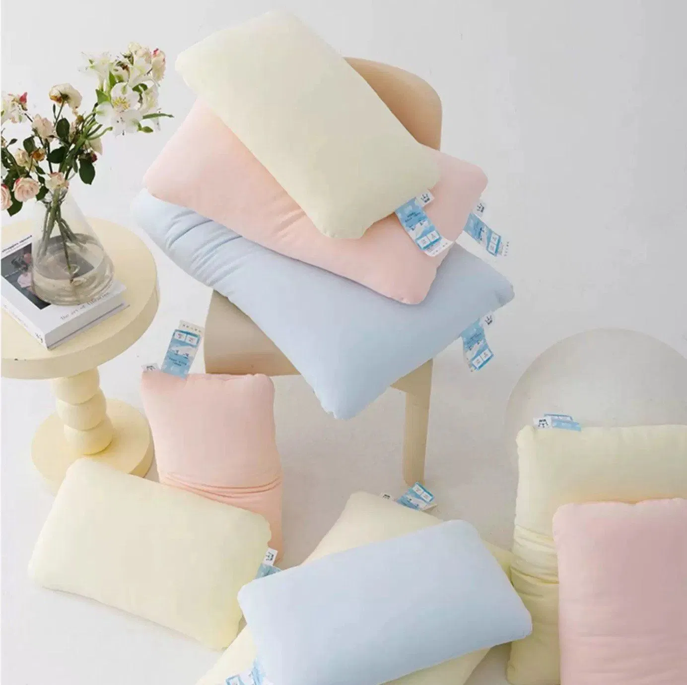 Baby Pillow Bamboo Skin-Friendly Filled with Down Cotton Fluffy Factory Wholesale Price