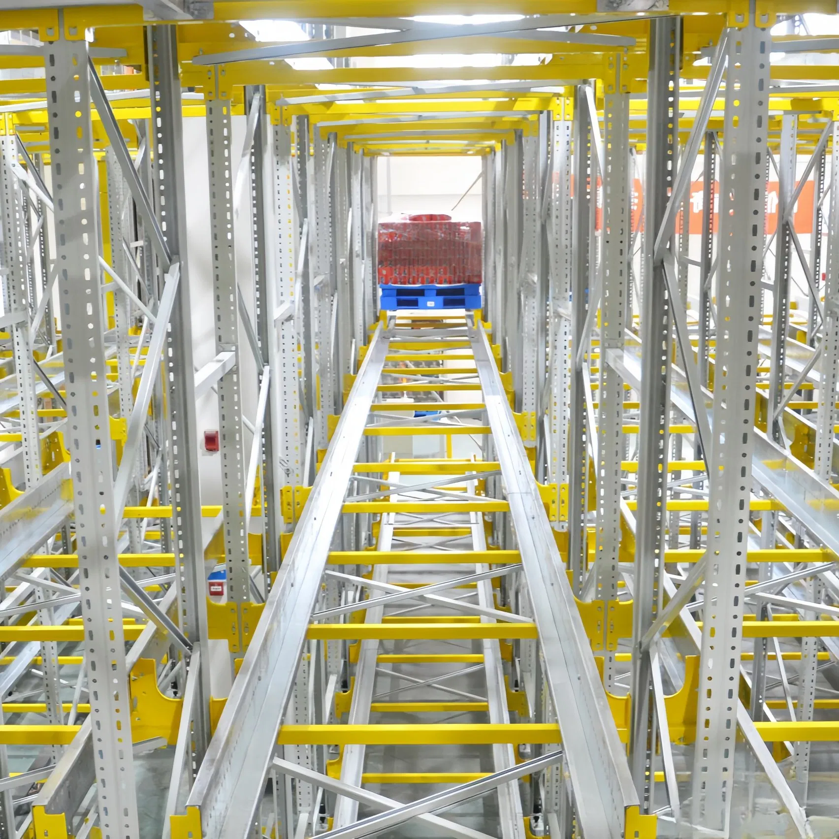 Automated 4 Way Radio Shuttle Car Logistics Storage Warehouse Pallet Rack