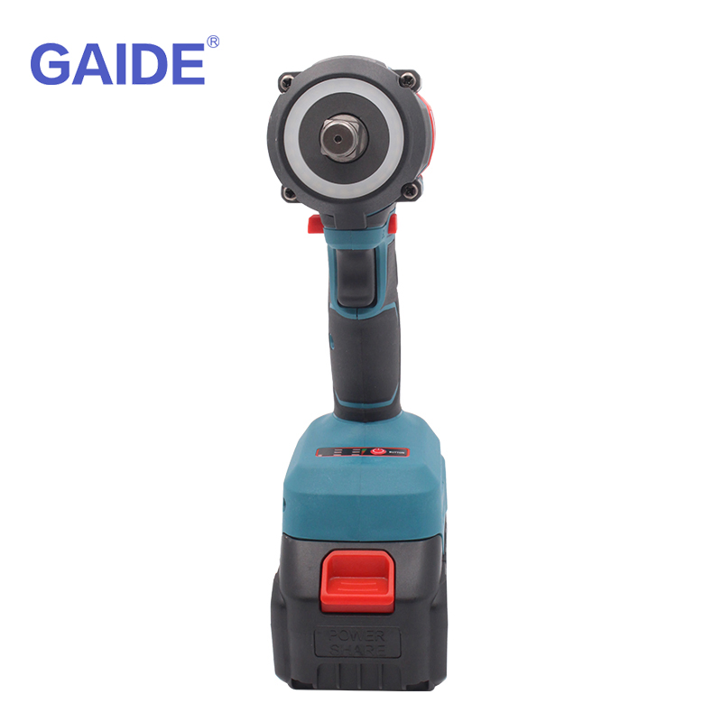 Gaide Cordless Electric Impact Wrench LED Brushless Motor with Lithium Battery