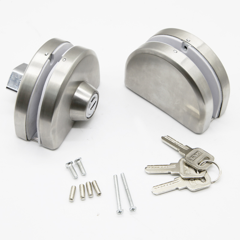 Tempered Glass Door Fitting Door Lock Round Center Lock Patch