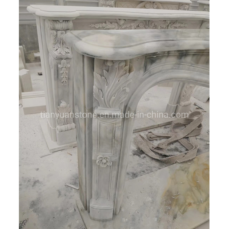 Home Decoration Cultured Marble Fireplace & Cheap Stone Fireplace & Marble Fireplace Mantel