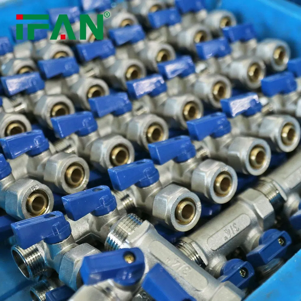 Ifan Certified 2-6 Way Brass Water Valve Manifold Radiant Heating Floor Heating Parts for Apartment Use Manifold 3/4" Brass