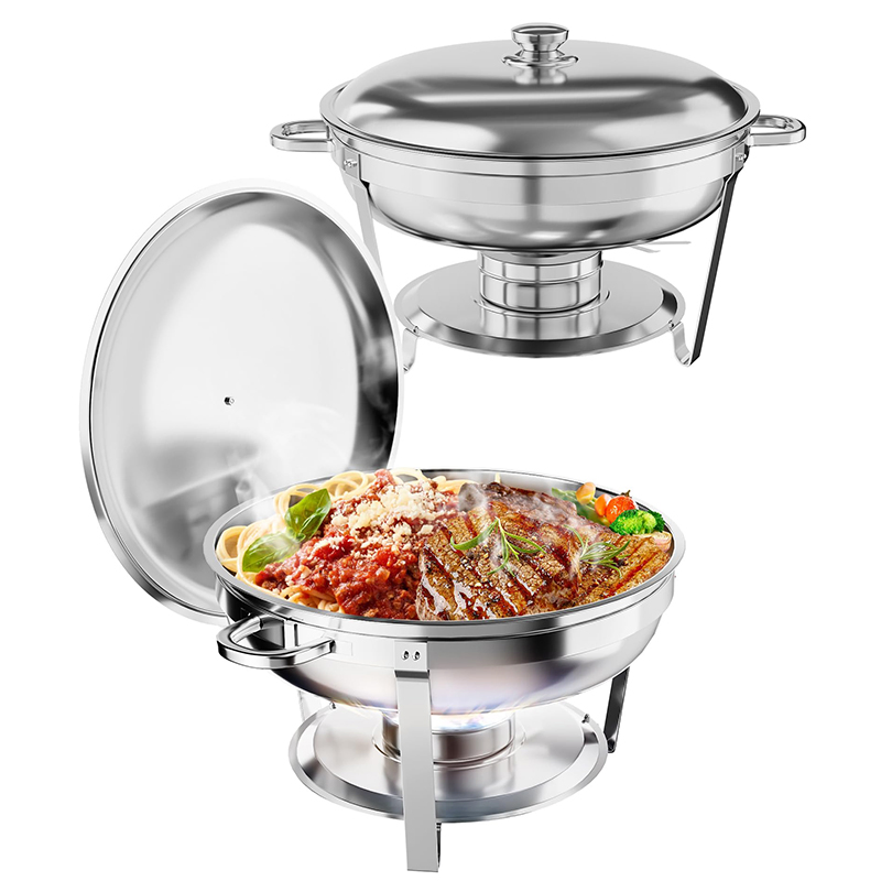 Stainless Steel Food Warmers with Spoon and Tweezers for Parties Chafing Dish for Buffet