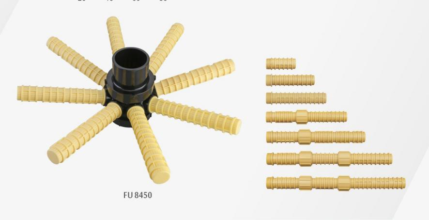 Top-Mounted Eight-Claw Lower Distributor (HIGH FLOW) of Water Softener
