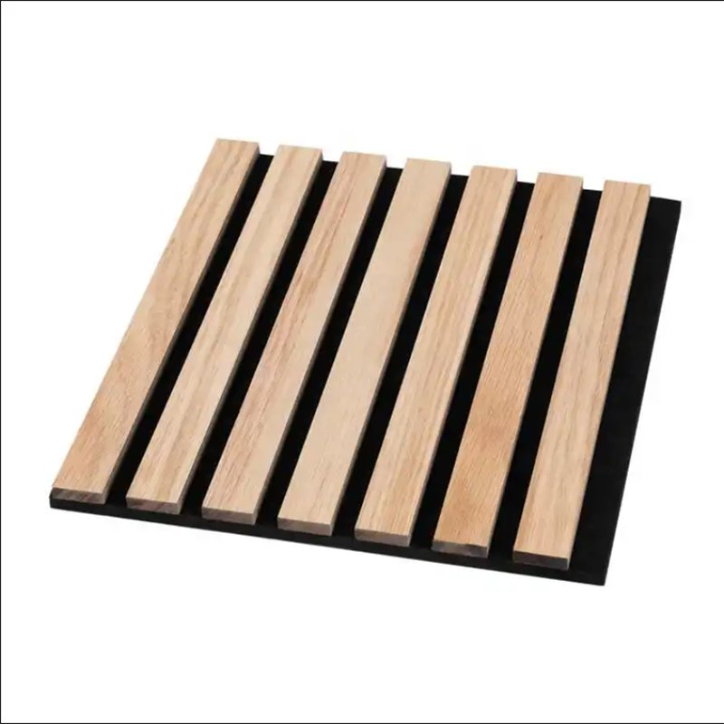 Modern Wall Soundproofing Acoustic Foam Panel Design Decorative Akupanel Slatted Wooden Veneer