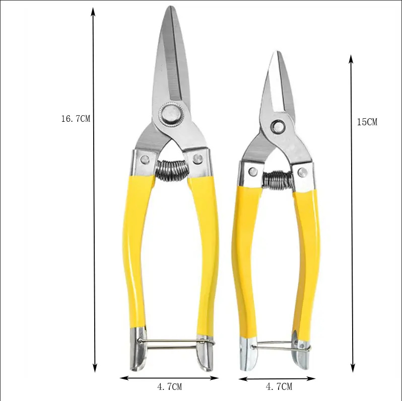 Wholesale Pruning Shears Garden Bypass Anti-Slip Grip Hand Tree Branch Trimming Graft Scissors for Garden