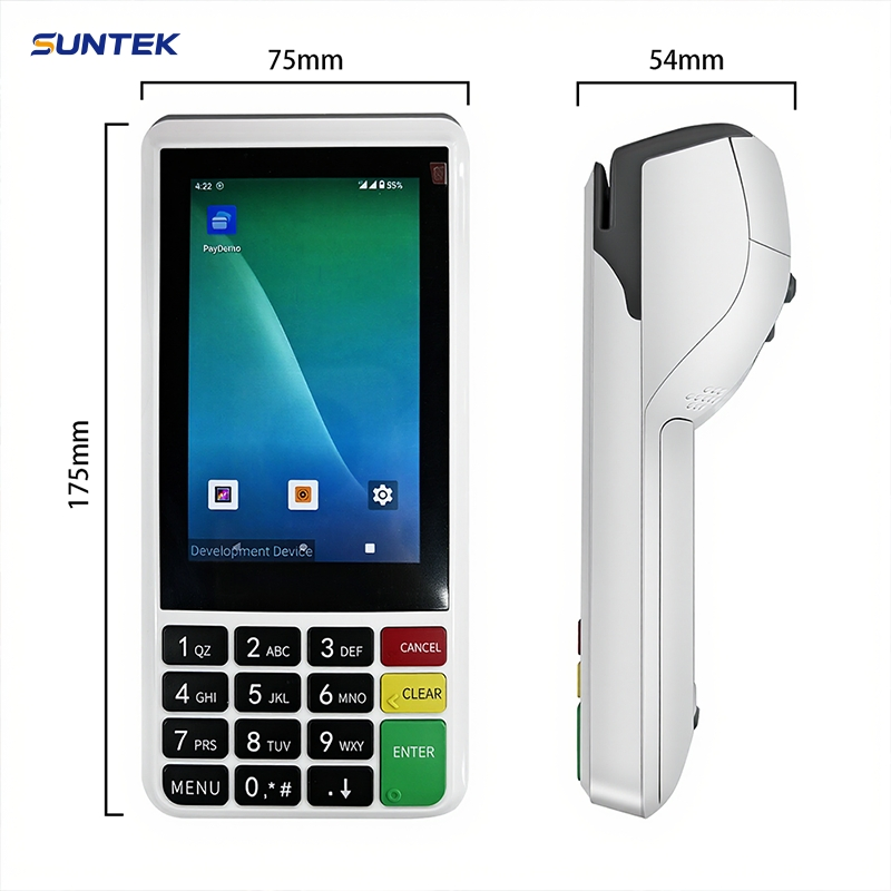 Suntek Fast-Charging 4800mAh Battery Type-C Handheld POS Terminal for Take-out Order