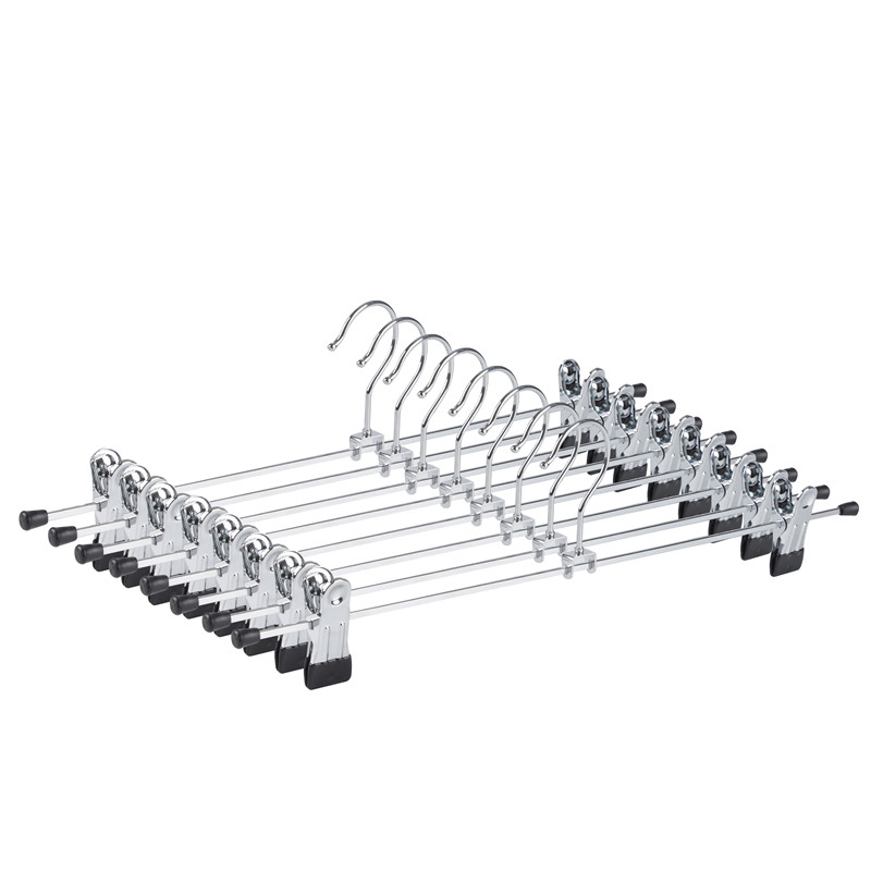 Multi-Functional Economic Metal Hanger with Clips for Pants Skirt and Trousers