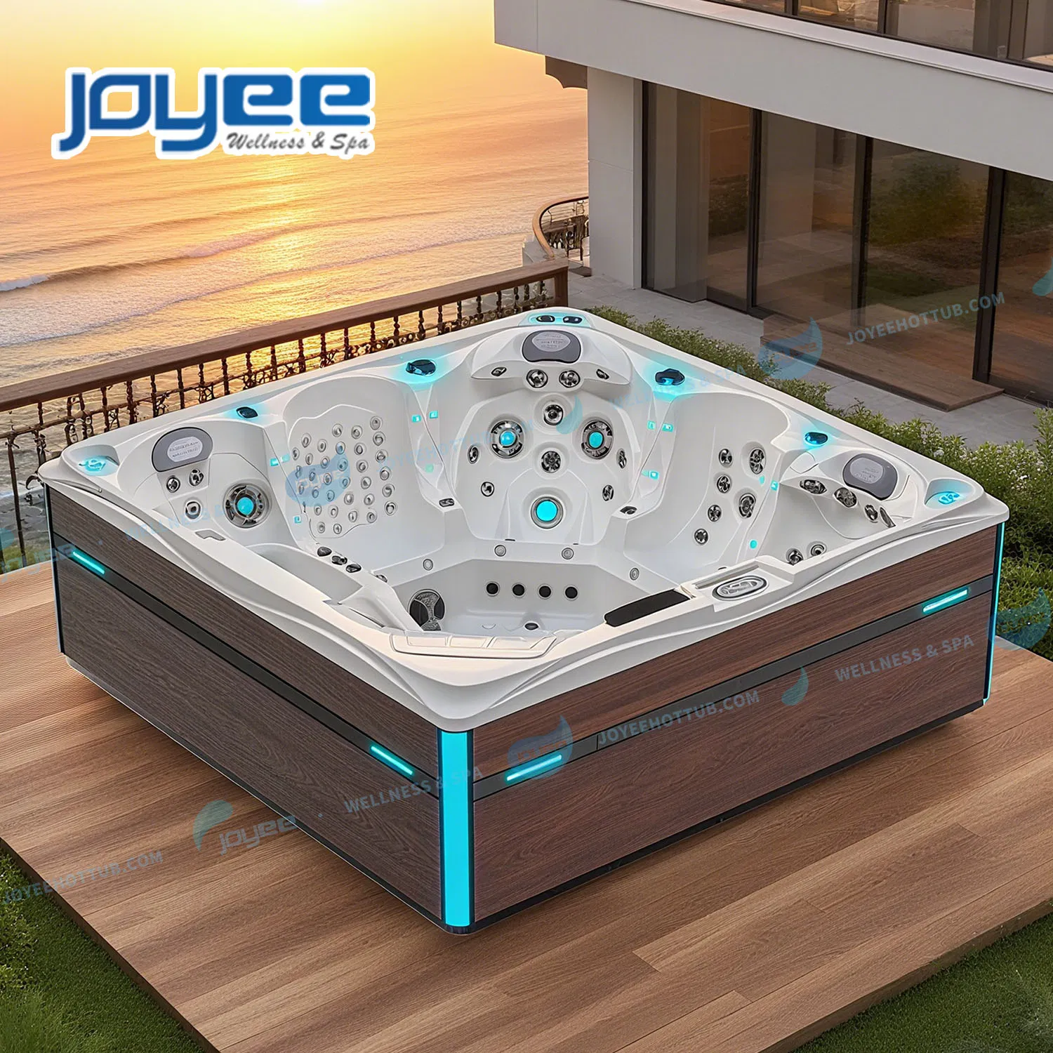 Joyee Nordic Insulated SPA 172PCS Jets 5 Places Outdoor Hot Tub Pool