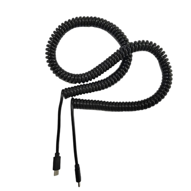 Спиральный кабель USB-C для телефона