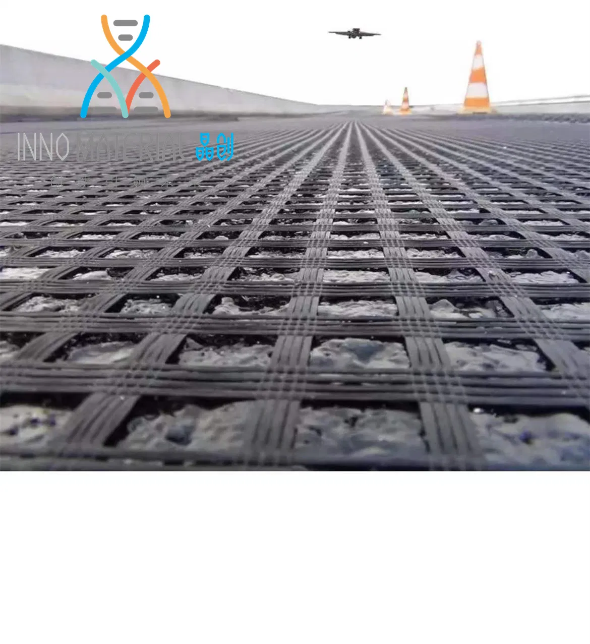 High Tensile Strength Plastic /Polyester Geogrid for Road Construction